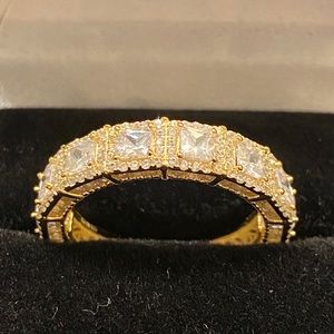 Gold sterling silver ring